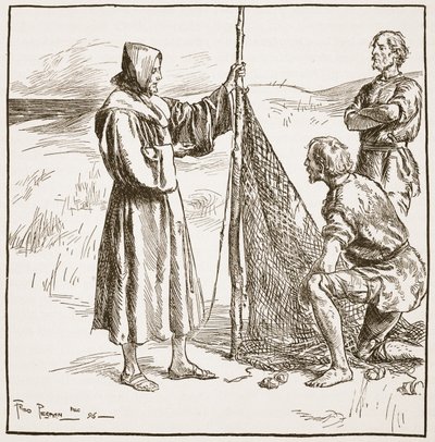 Wilfrid with the South Saxons, illustration from 